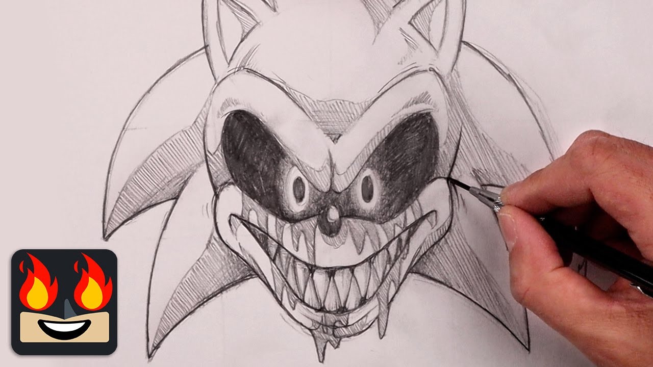 Как рисовать Sonic.EXE | Учебник по эскизам