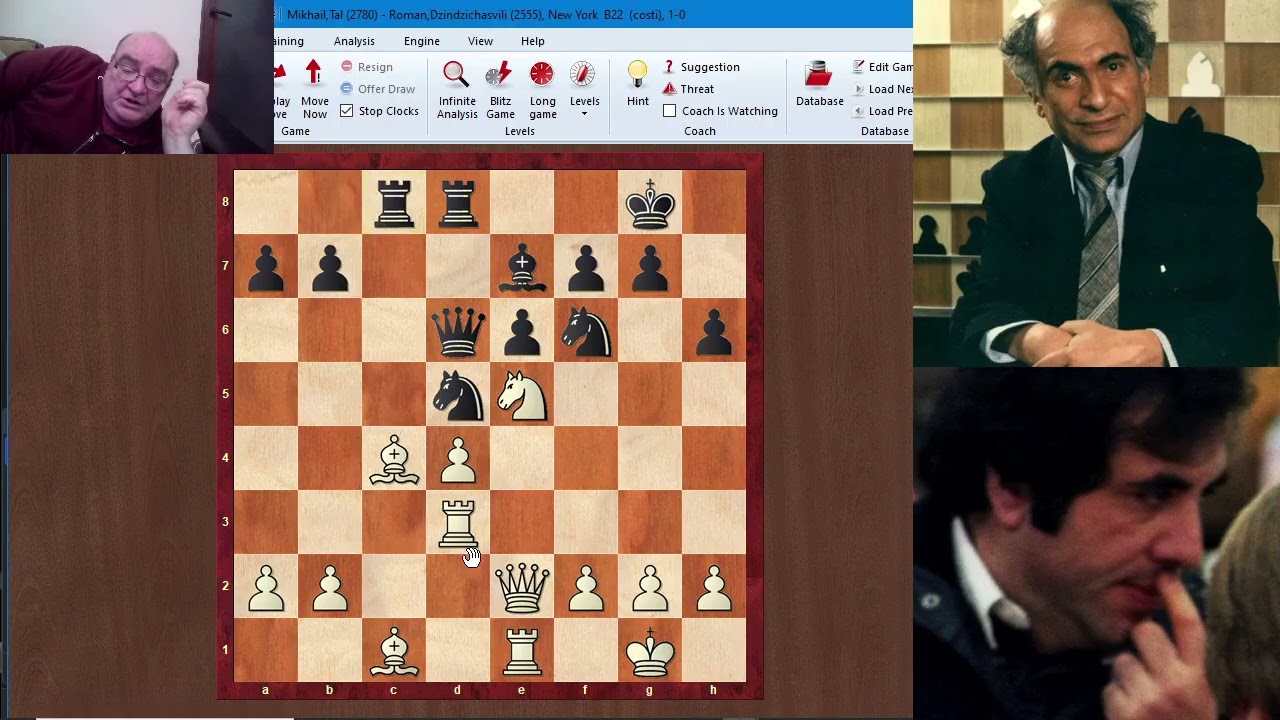 Sesiunea 446: Mikhail Tal vs Roman Dzindzichasvili, runda 8, New York, 1991