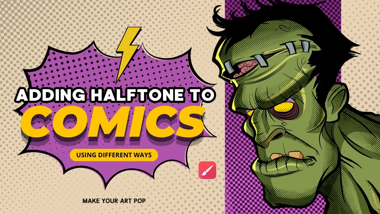 How to create halftone comic book style|Make your comics pop with halftone effect|Add retro effect