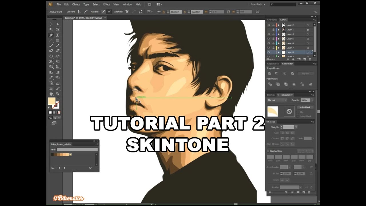 Adobe Illustrator - Vector Portrait SKINTONE (Part 2)