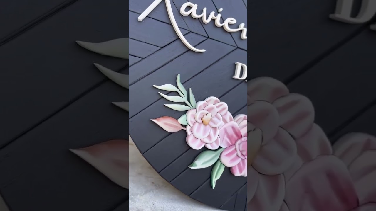 Mosaics and florals= perfect combo #painting #woodsign #handmade #artwork