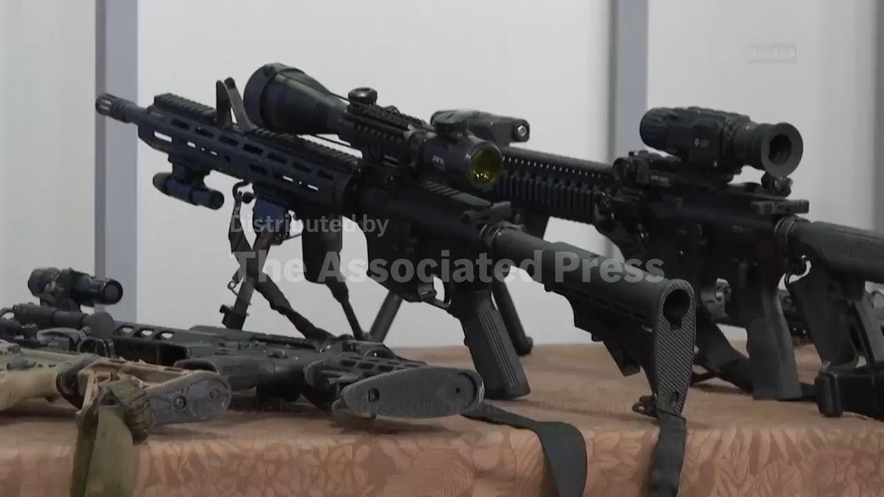 Cuba displays military hardware seized from Florida-flagged boat involved in firefight with troops