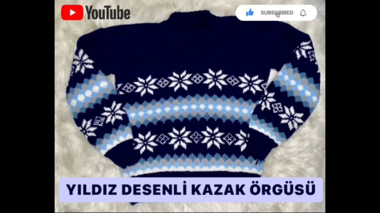 YILDIZ DESENLİ YETİŞKİN ÖRGÜ KAZAK