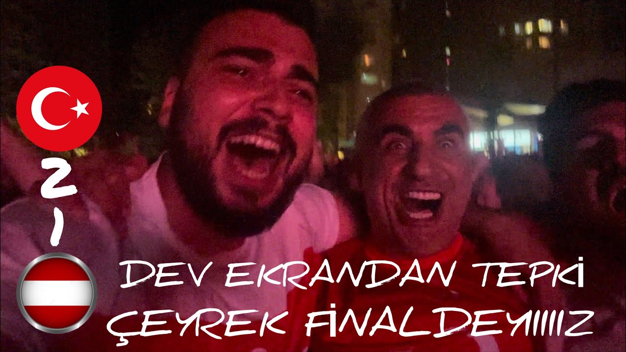 ÇEYREK FİNALDEYİİİZ!! KÜRŞAT VE DAYI TÜRKİYE AVUSTURYA MAÇINA DEV EKRANDAN TEPKİ VERİYOR!!