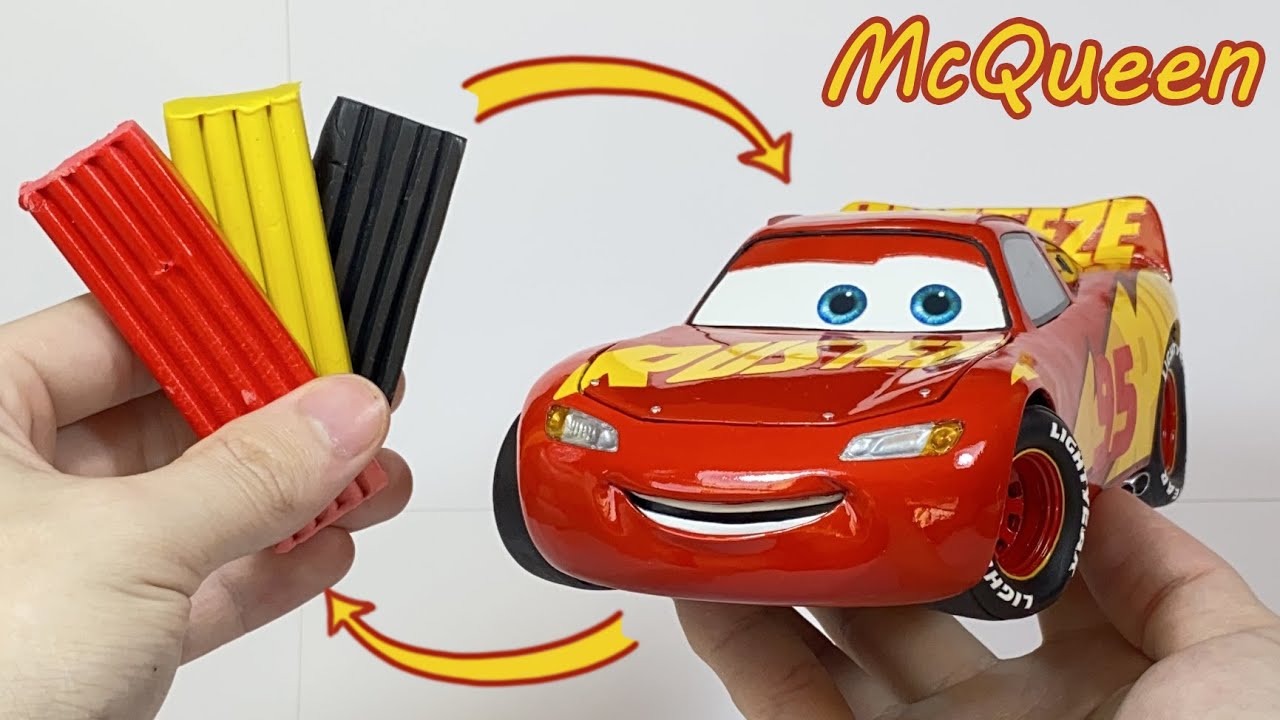 Lightning McQueen - FULL BUILD a Car From Clay 194 hours of work