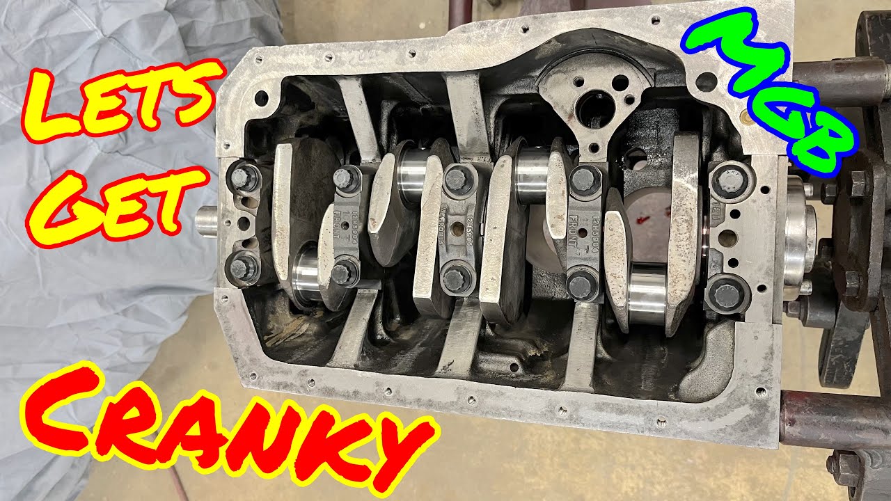 MGB performance engine build pt 1, the crank goes in