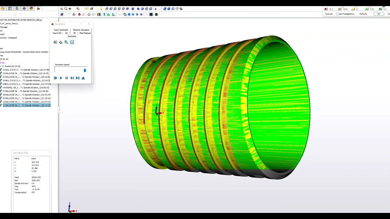 SOLIDCAM machine simulation -  #programing  #Designing 