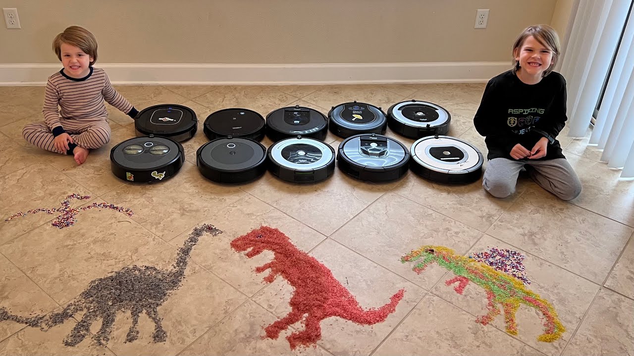 10 Robot Vacuums Clean Dinosaur Rice!