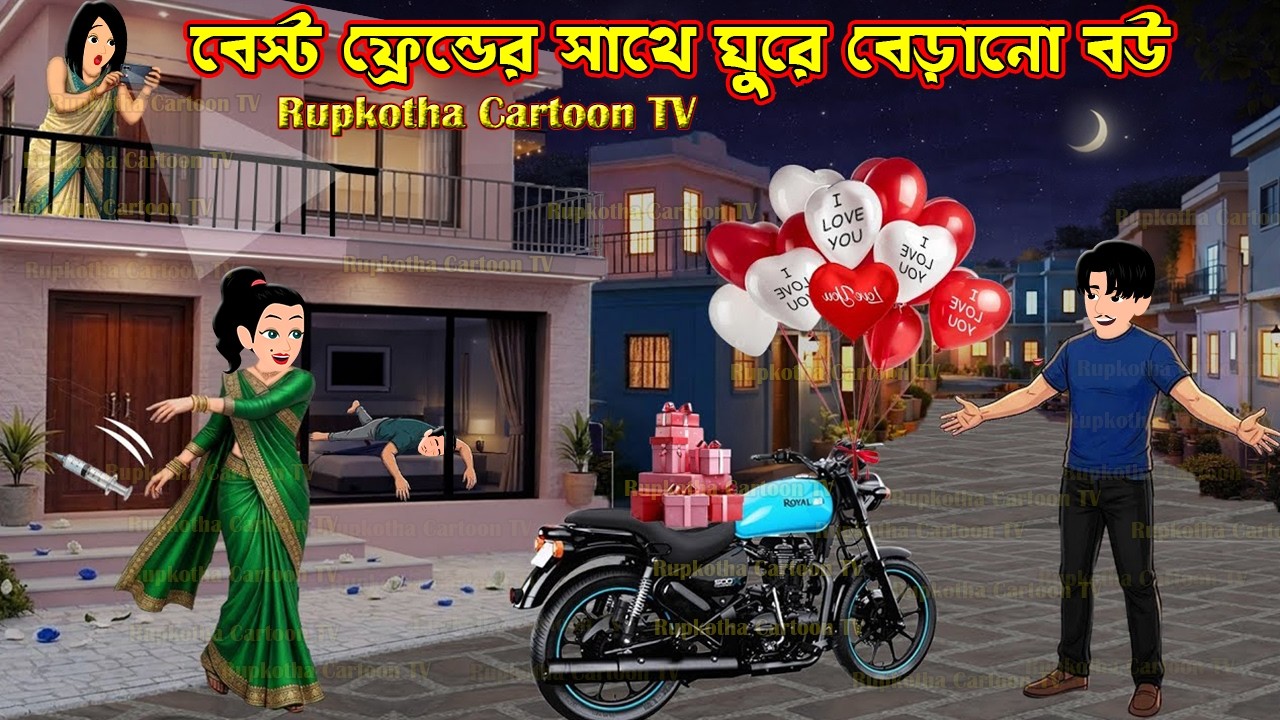 বেস্ট ফ্রেন্ডের সাথে ঘুরে বেড়ানো বউ Best Friender Sathe Ghure Berano Bou | Rupkotha Cartoon TV