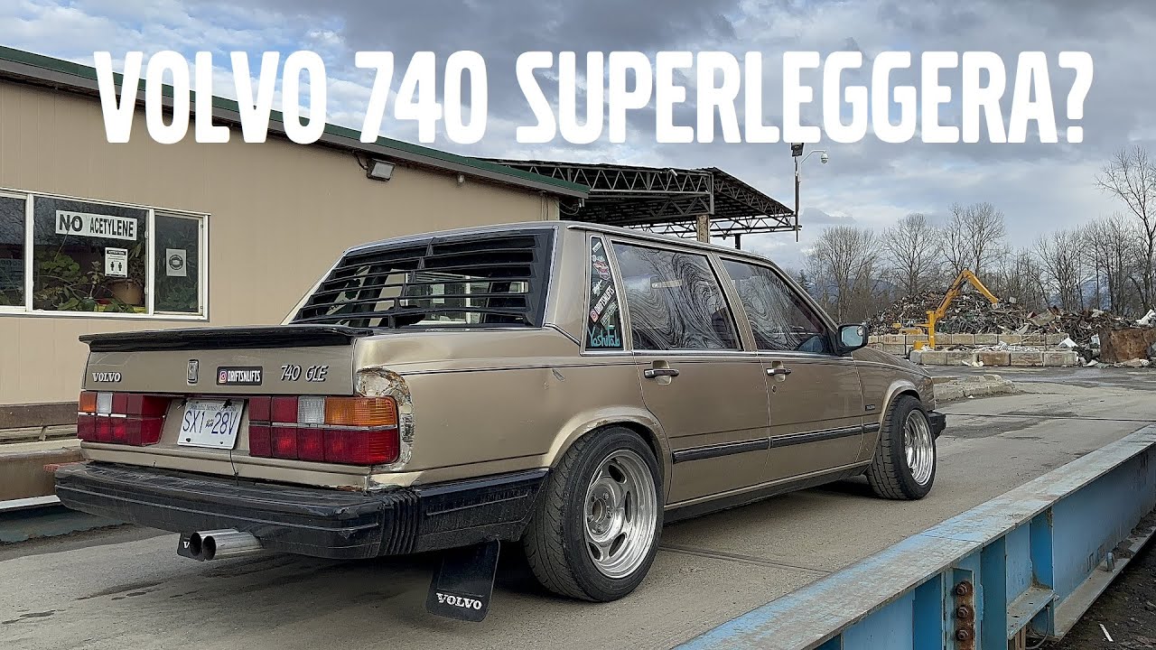 Weighing my FULLY stripped volvo 740 drift car then taking it for a test drift!