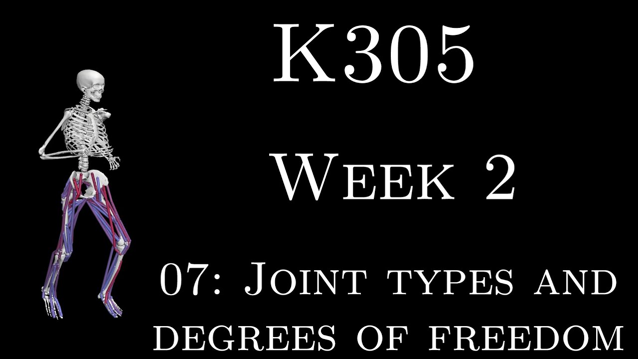 K305 Week 2 - 07: Types of joints and degrees of freedom
