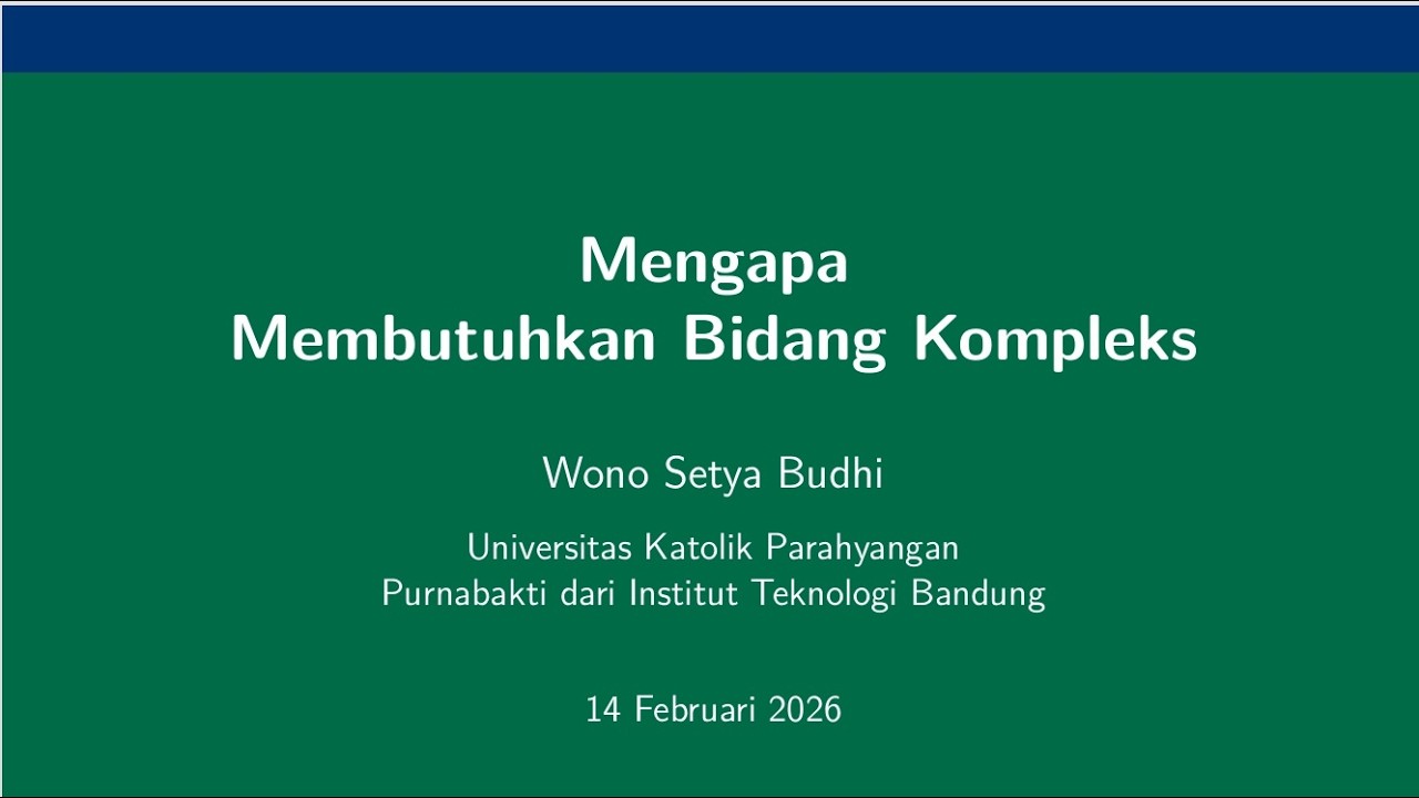 Mengapa Kita Membutuhkan Bidang Kompleks