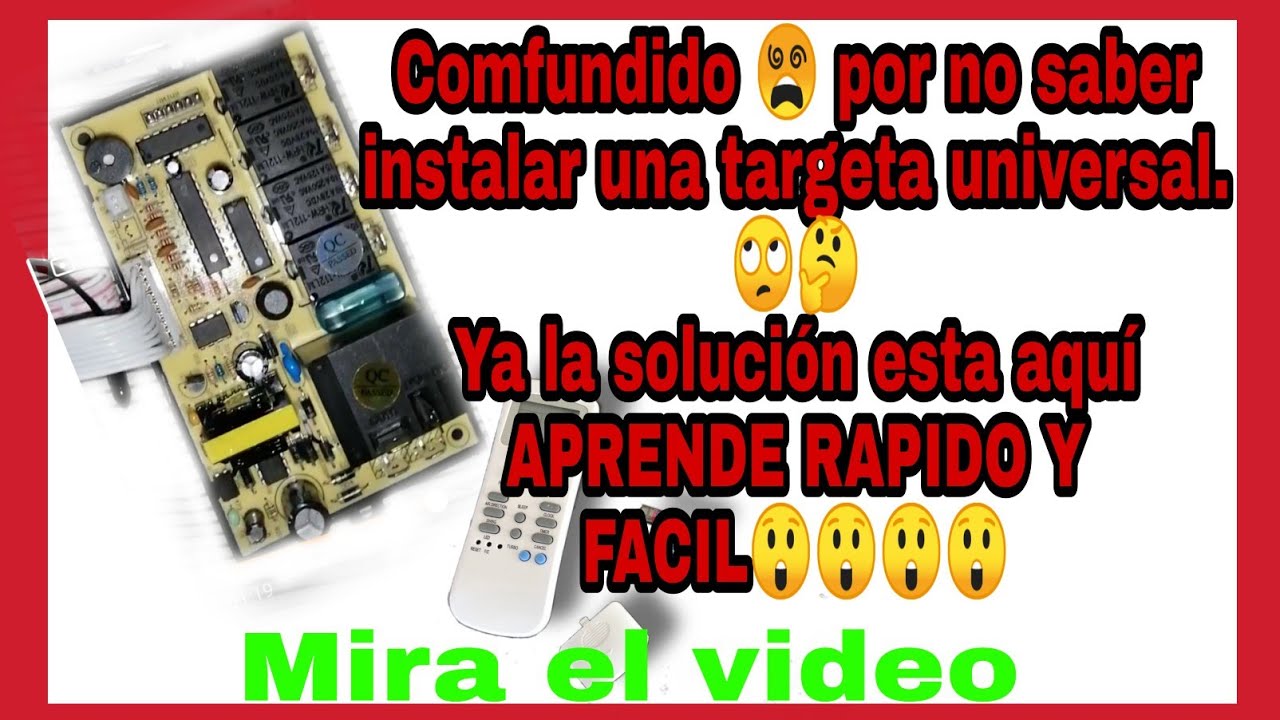 Como instalar una targeta universal en un aire split? Facil👍 🤓