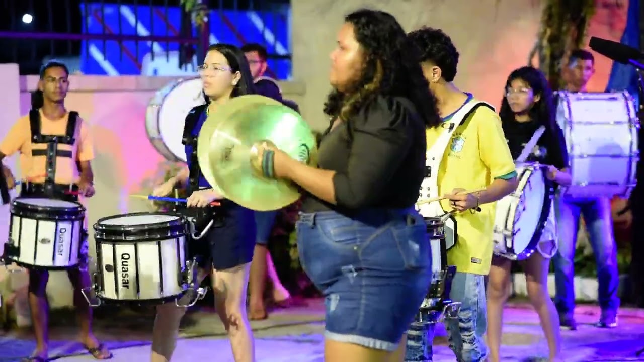 ENSAIO DA PERCUSSÃO DA BANDA CENTRO EDUCACIONAL GOVERNADOR GILBERTO MESTRINHO.  TEFÉ-AM