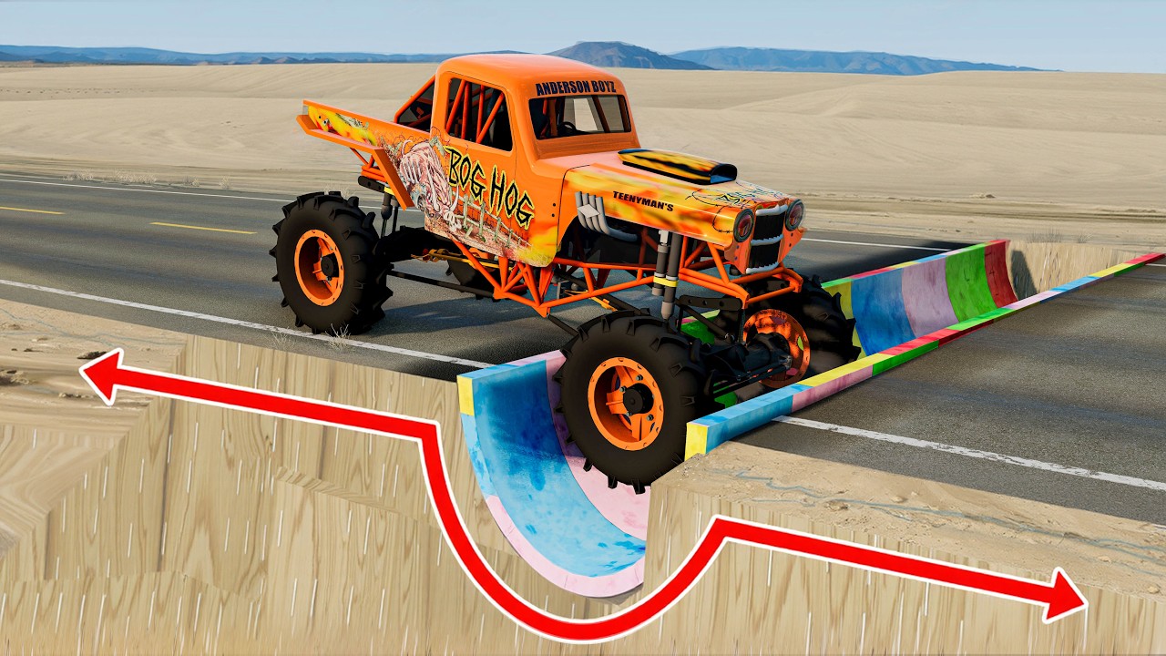 Cars vs Upside Down Speedbump #2 Challenge Ends in Total Destruction!