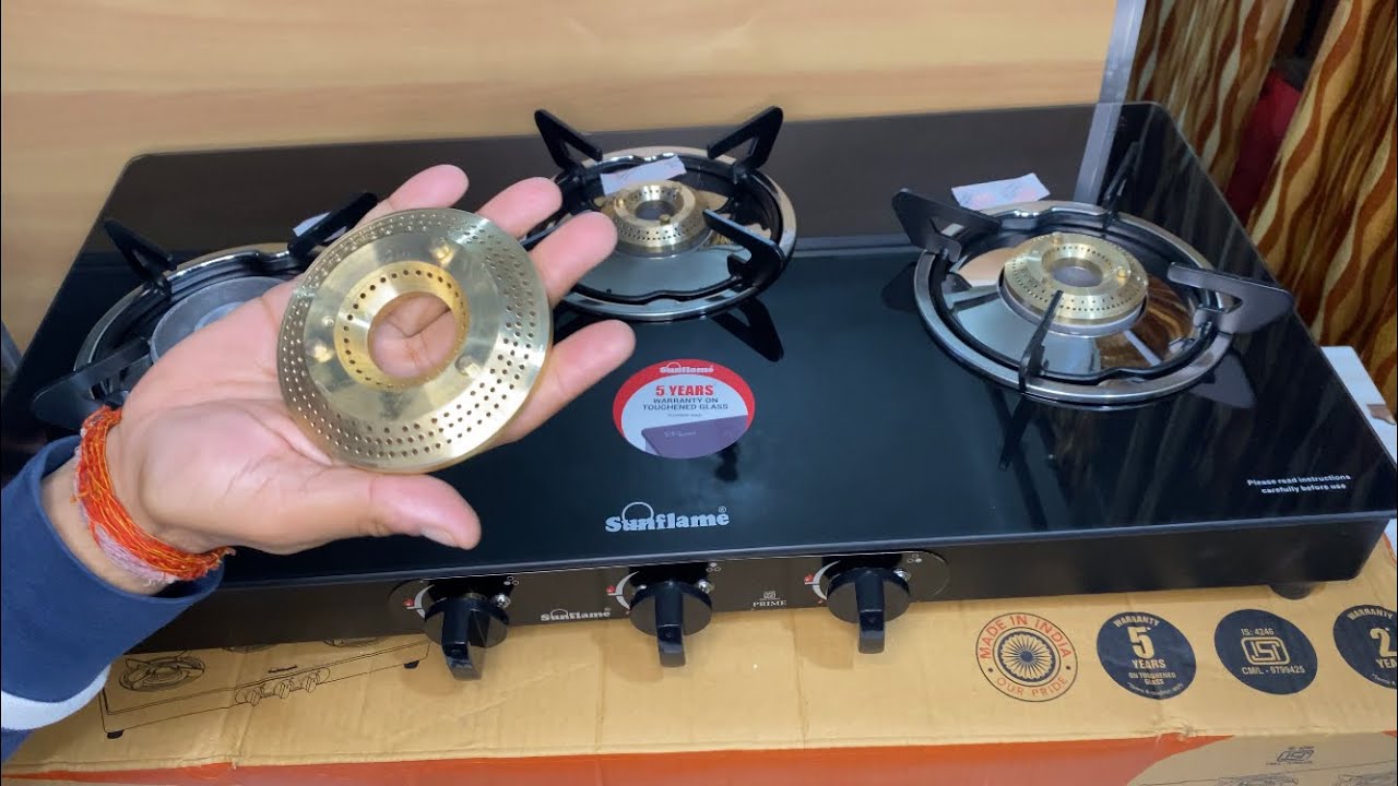 Review & Unboxing | Sunflame Gas stove | glass top 3 burner | top model | budget | cooktop | chulha