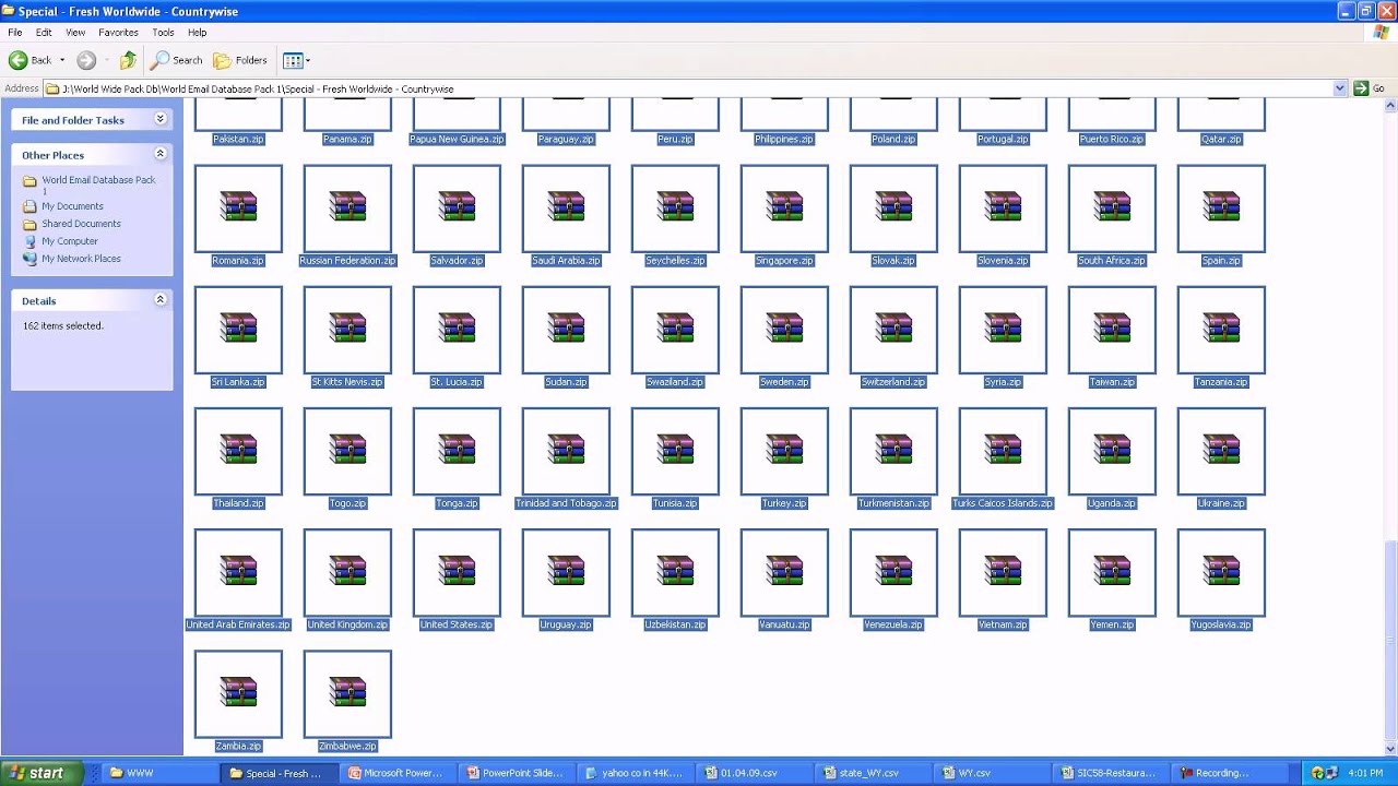 World Wide Email Database pack - Video Demo