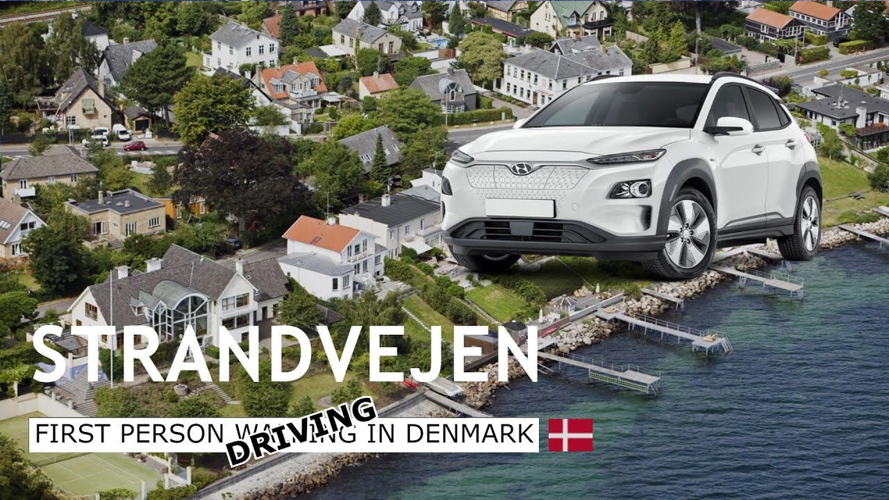 First person driving along strandvejen towards Copenhagen