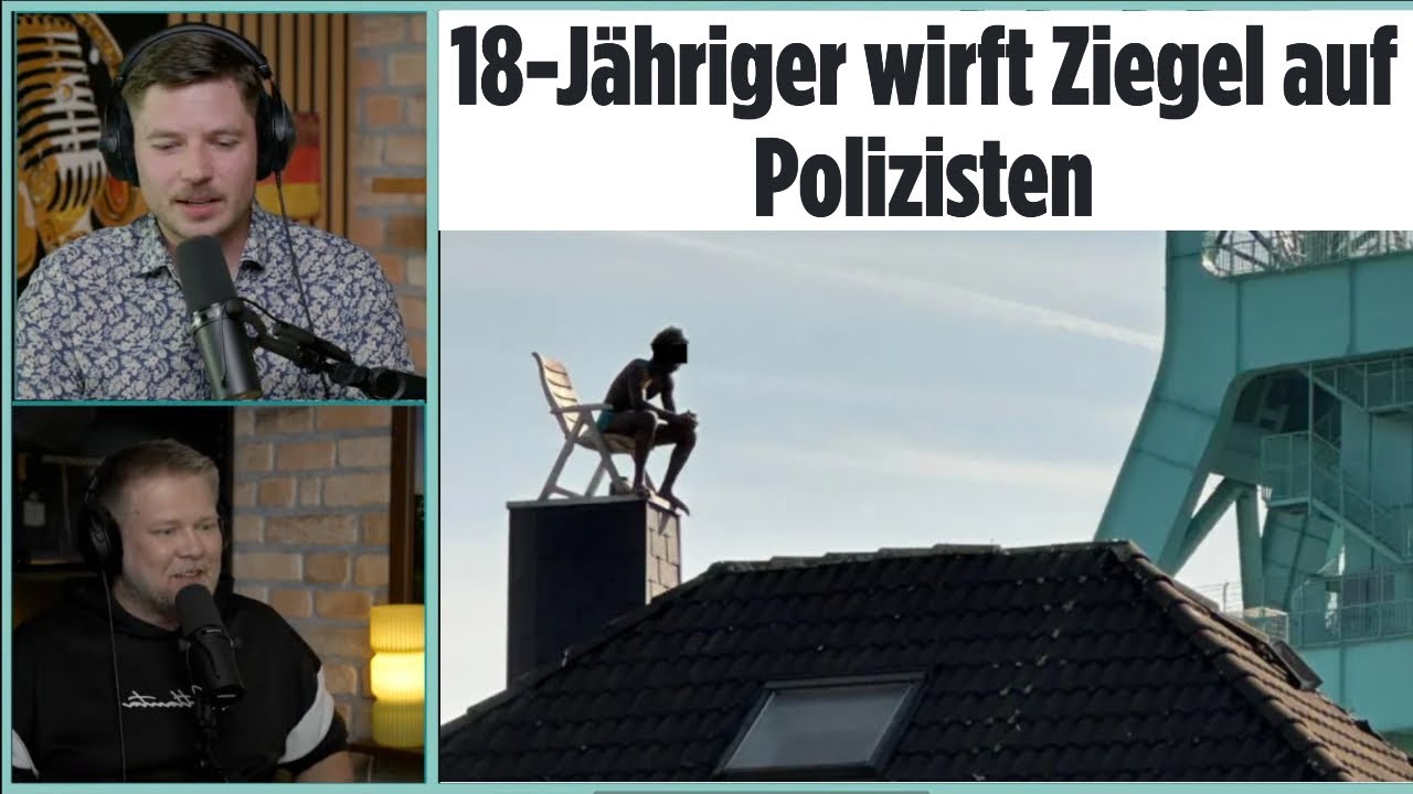 Bochum: 18-jährige Fachkraft WIRFT Ziegel vom Dach! Polizei guckt einfach zu
