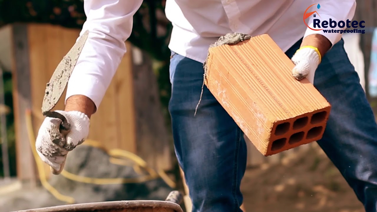 How to lay bricks using Rebotec Waterproofing
