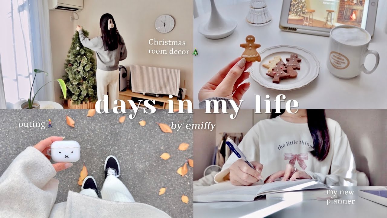 fulfilling days in my life 📝 finally got my christmas tree 🎄🤍 room decor, outings & a new planner 📔