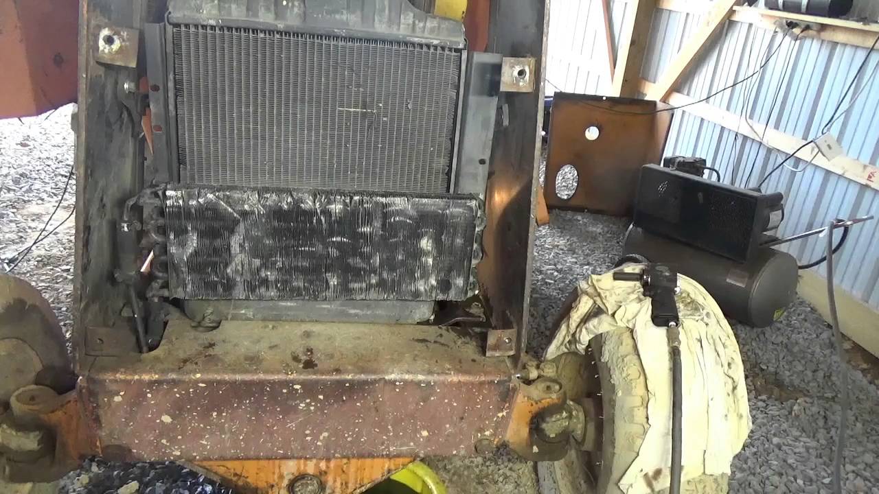 How to put a new radiator in a Case 580C backhoe