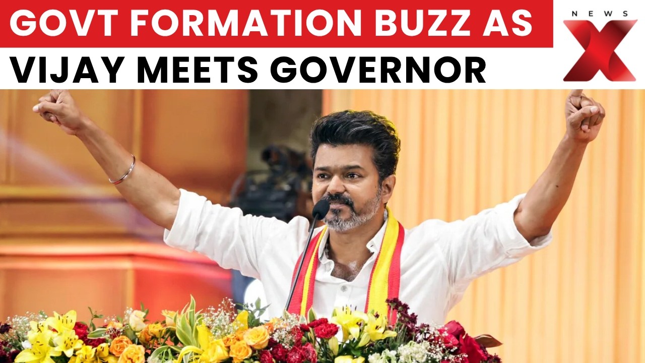 Vijay Meets Governor Arlekar, TVK Set to Stake Claim in Tamil Nadu Soon | Latest News | NewsX