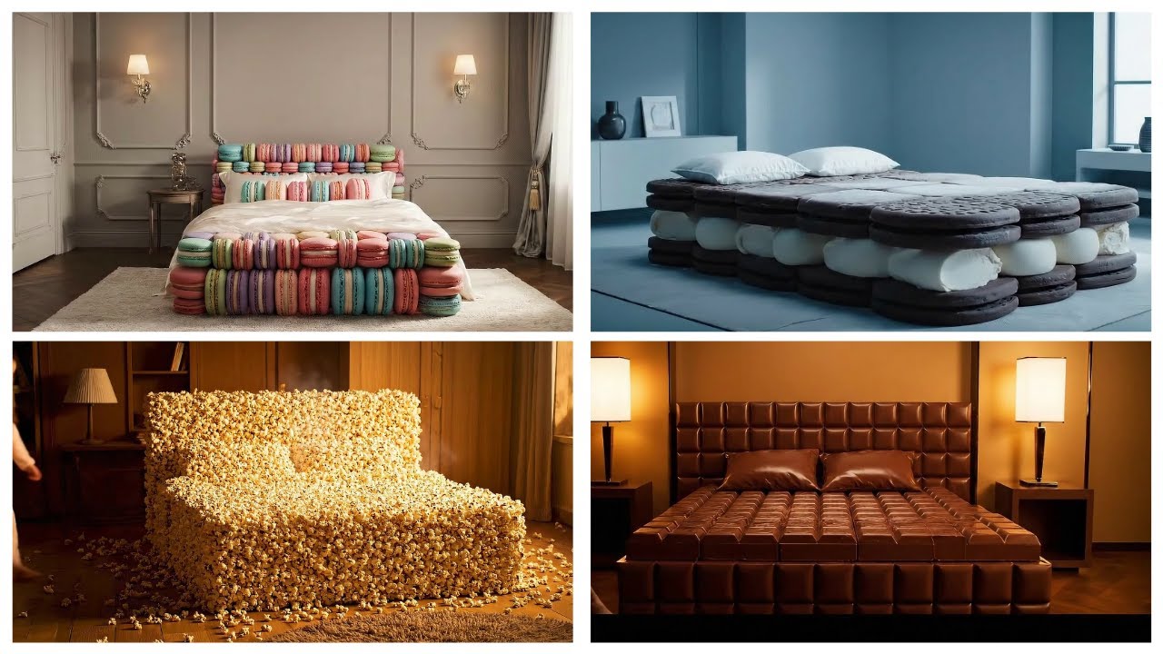 A Dream Bed Made of Popcorn for Foody Person