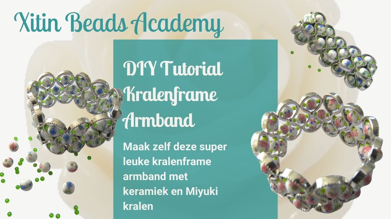 Kralenframe Armband met Keramiek Kralen en Miyuki - DIY Tutorial
