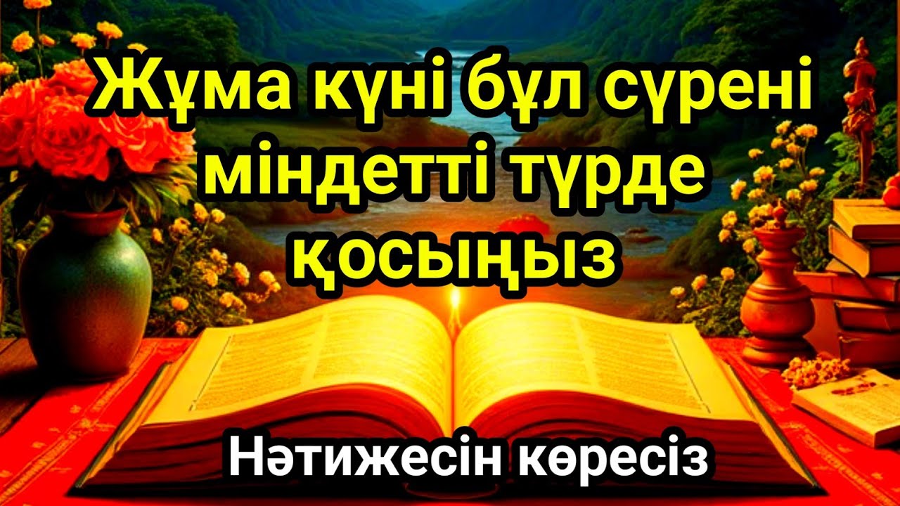 Жұма күні бұл сүрені міндетті түрде қосыңыз. Нәтижесін көресіз #құран