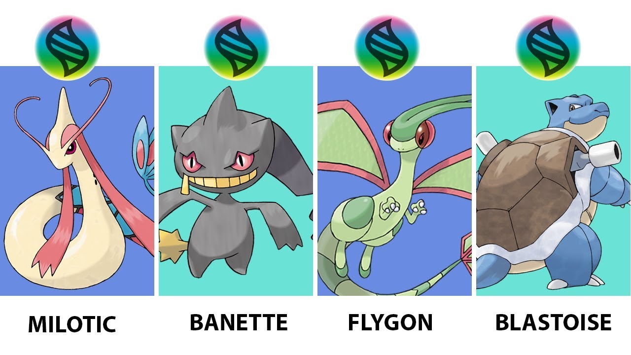 Pokemon Mega Evolution Milotic, ,Flygon, Blastoise, Banette