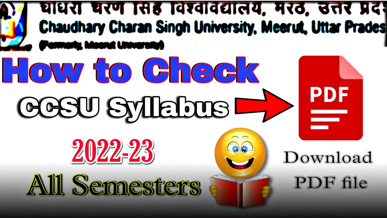 CCS university Syllabus kaise check kare||ccsu syllabus 2022-23||download PDF file#ccsu#syllabus