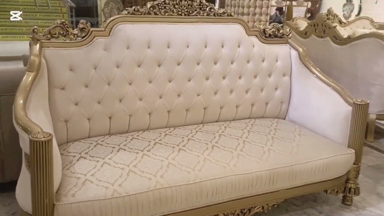 Chinnioti high glass sofa seven seater with table latest stock ladojeefurniture
