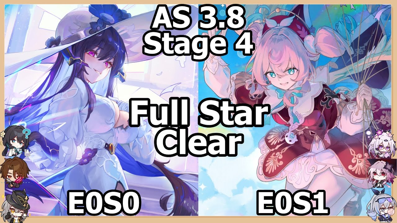 HSR 3.8 Apocalyptic Shadow 4 Primate Knight E0S0 The Dahlia trash build & E0S1 Hyacine Full Star