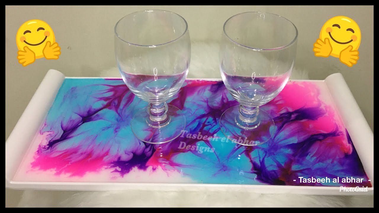 طريقه عمل صانية من الريزن  بخطوات سهله جدا resin tray tutorial