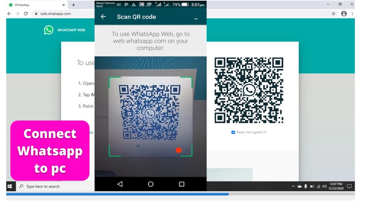 How to Connect WhatsApp to PC | How to Scan QR Code of WhatsApp Web