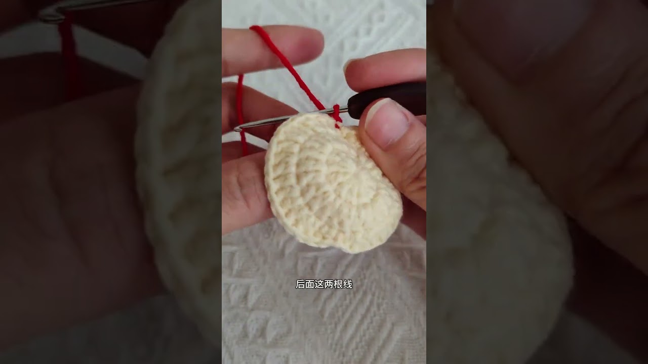 钩织教程：苹果钩织教程，发夹钩织，新手钩织教程，详细简单#创作灵感 #毛线钩织 #发夹钩织教程 #新手钩织入门教程 #毛线里的快乐
