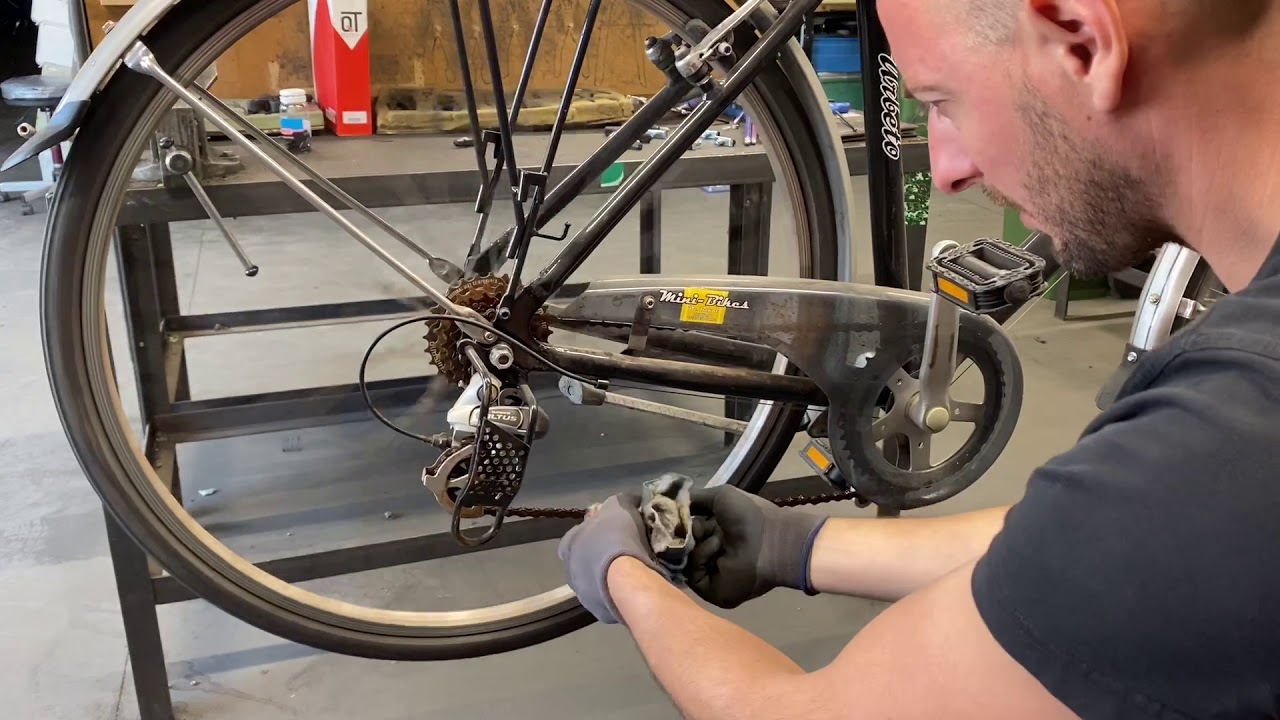 Fietsketting smeren