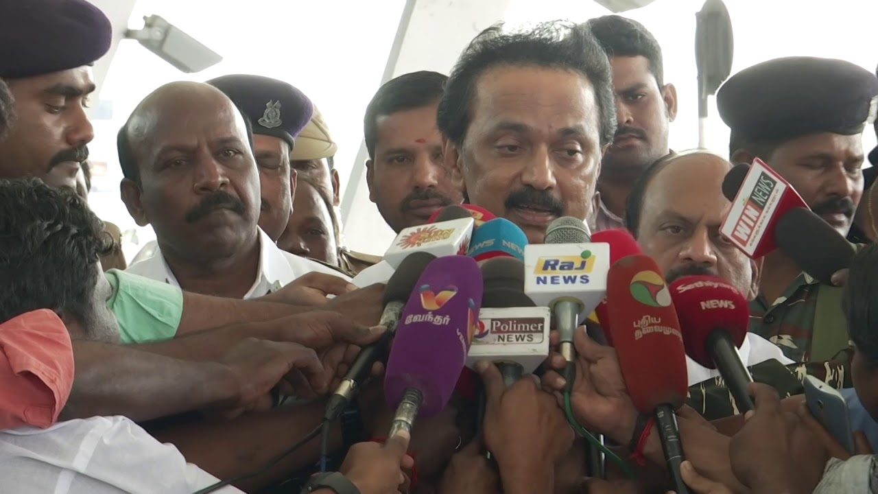 The chief minister and the deputy chief minister act asleep on Cauvery issue. - M.K. Stalin