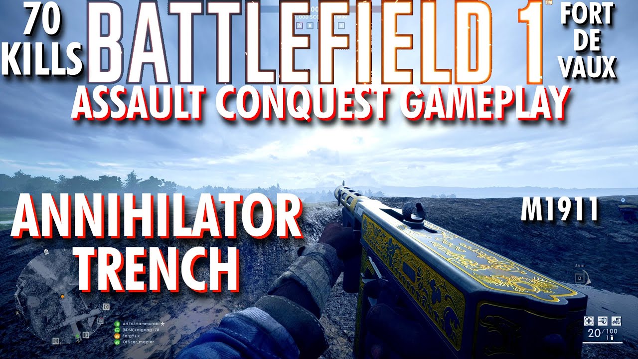 Ending With A Medic Kit... Annihilator Trench Gameplay - Battlefield 1 Conquest No Commentary