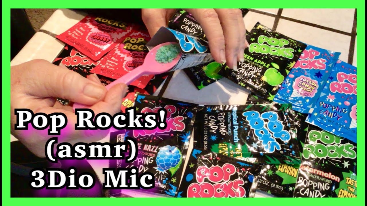 ASMR Eating Pop Rocks Intense Crackling n your ear 3Dio Binaural Mic, very quiet whispering
