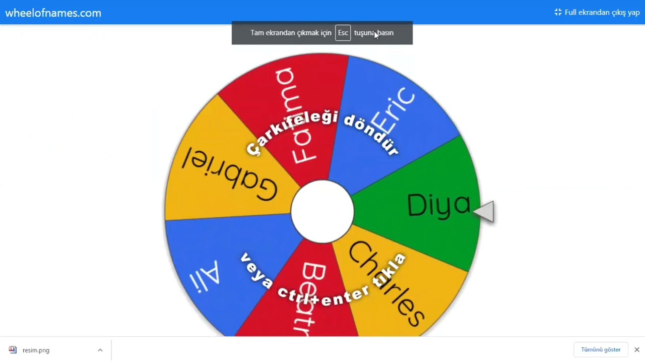 Wheel of names Nasıl Kullanılır?/ Karar çarkı/Dijital İçerik Hazırlama/oyun ödev hazırlama aracı,
