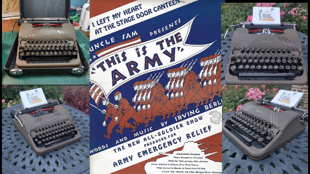 1941 - The Last Civilian Sterling:  Smith Corona Sterling Typewriter Review - This is the Army