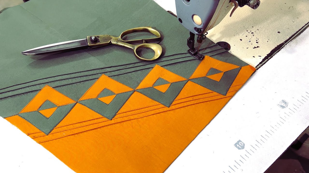 Square Pattern for Trouser Bottom &bull; Stylish Poncha Design &bull; The Latest Design