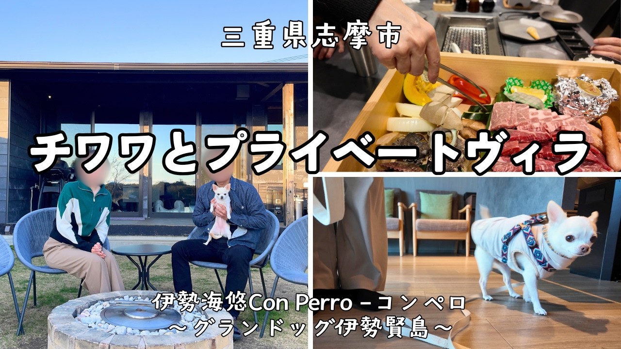 【旅行に密着】広過ぎてチワワ大喜び！オシャレで贅沢すぎるヴィラに40代夫婦も感動！　三重県志摩市/伊勢海悠Con Perro-コンペロ〜グランドッグ伊勢賢島〜