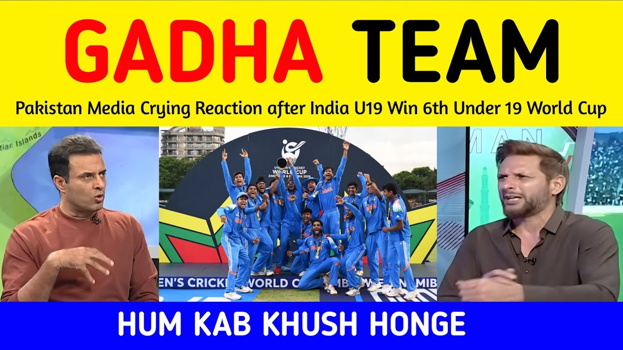 Shahid Angry on Pak Team after India U19 Win World Cup | Pak Media on India U19 Win