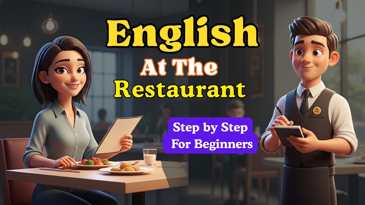 Phrases for Ordering Food at a Restaurant | Slow English Conversation  E.P.8