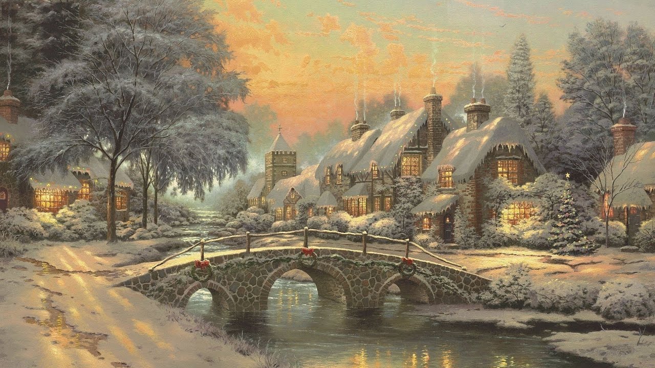 Cobblestone Christmas by Thomas Kinkade