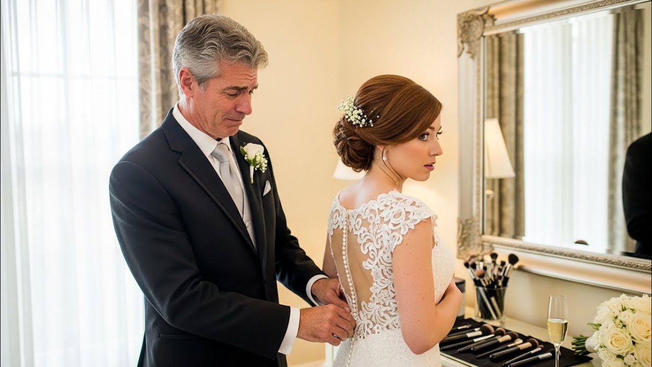 Single Dad Zipped Her Wedding Dress. He Whispered Your Groom's Not Coming!