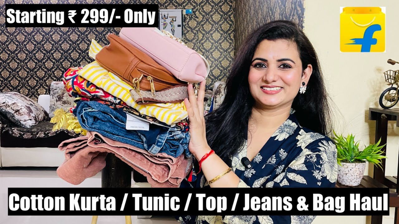 Must Have Flipkart Haul Starting ₹299, Cotton Kurta, Loose Fit Jeans, T-Shirt, Casual Shirt,Handbag